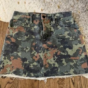 Hudson Jeans Women’s Viper German Camouflage Mini Denim Skirt